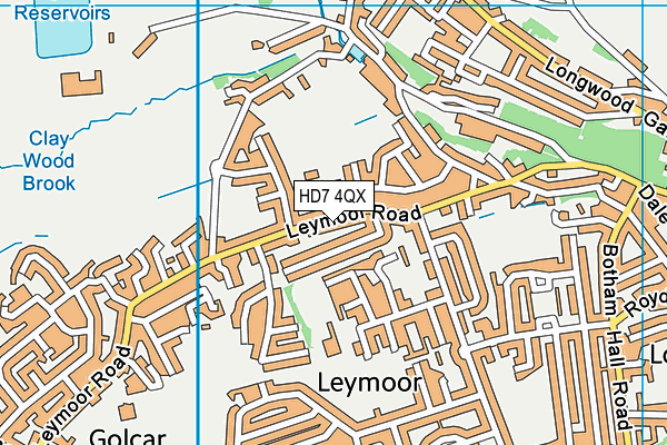 HD7 4QX map - OS VectorMap District (Ordnance Survey) HD7 4QX map - OS VectorMap District (Ordnance Survey)
