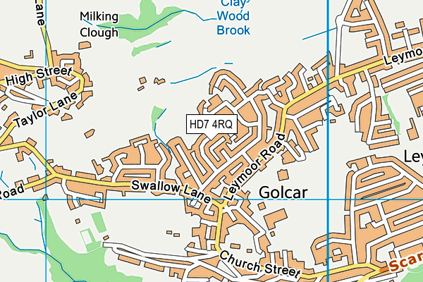 HD7 4RQ map - OS VectorMap District (Ordnance Survey) HD7 4RQ map - OS VectorMap District (Ordnance Survey)
