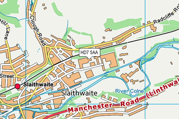 HD7 5AA map - OS VectorMap District (Ordnance Survey)