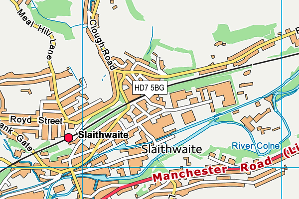 HD7 5BG map - OS VectorMap District (Ordnance Survey) HD7 5BG map - OS VectorMap District (Ordnance Survey)
