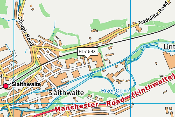 HD7 5BX map - OS VectorMap District (Ordnance Survey) HD7 5BX map - OS VectorMap District (Ordnance Survey)