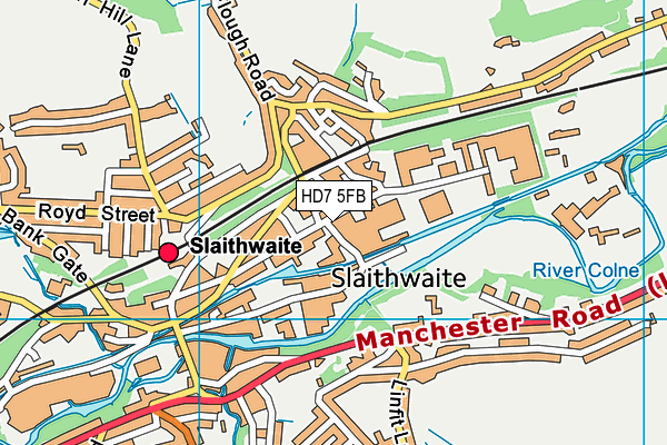HD7 5FB map - OS VectorMap District (Ordnance Survey) HD7 5FB map - OS VectorMap District (Ordnance Survey)