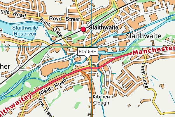 HD7 5HE map - OS VectorMap District (Ordnance Survey) HD7 5HE map - OS VectorMap District (Ordnance Survey)