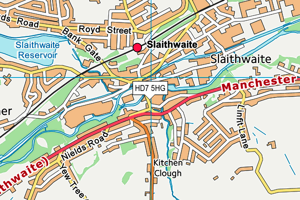 HD7 5HG map - OS VectorMap District (Ordnance Survey) HD7 5HG map - OS VectorMap District (Ordnance Survey)