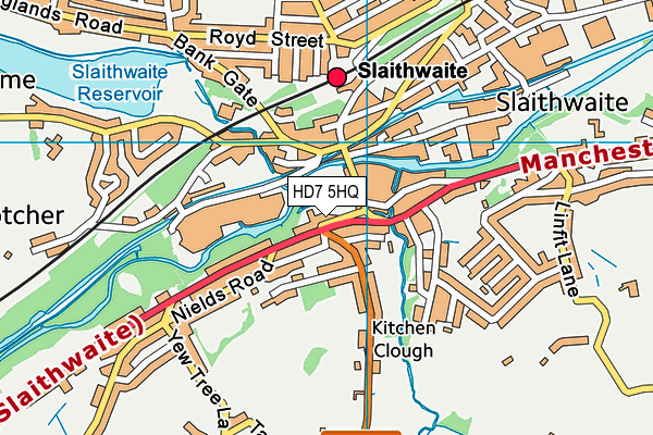 HD7 5HQ map - OS VectorMap District (Ordnance Survey) HD7 5HQ map - OS VectorMap District (Ordnance Survey)