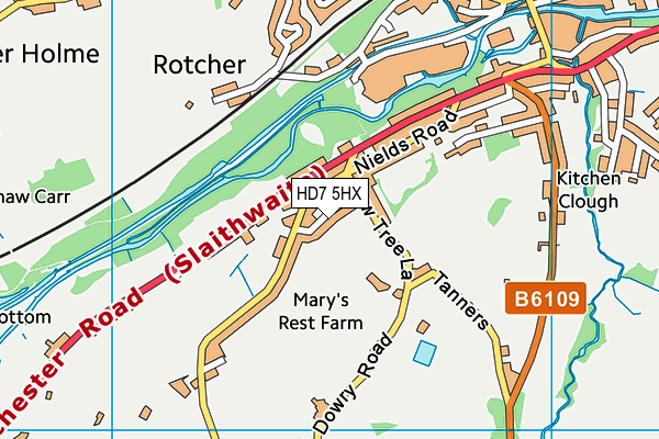 HD7 5HX map - OS VectorMap District (Ordnance Survey) HD7 5HX map - OS VectorMap District (Ordnance Survey)