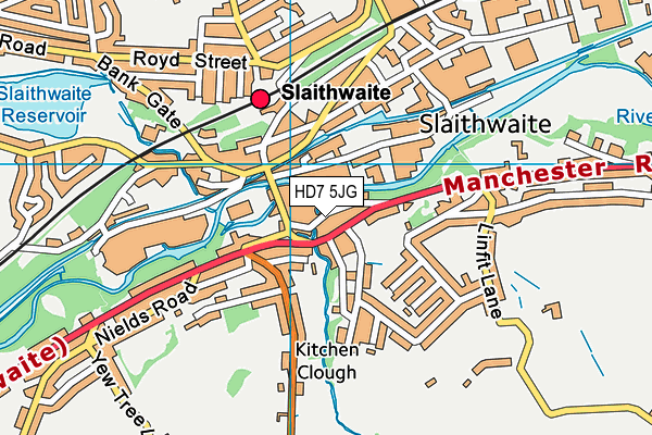 HD7 5JG map - OS VectorMap District (Ordnance Survey) HD7 5JG map - OS VectorMap District (Ordnance Survey)