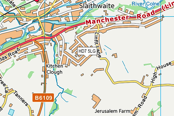 HD7 5LG map - OS VectorMap District (Ordnance Survey) HD7 5LG map - OS VectorMap District (Ordnance Survey)