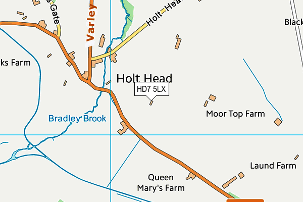 HD7 5LX map - OS VectorMap District (Ordnance Survey) HD7 5LX map - OS VectorMap District (Ordnance Survey)