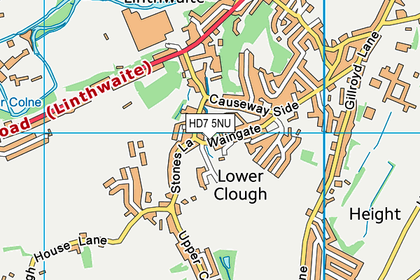 HD7 5NU map - OS VectorMap District (Ordnance Survey) HD7 5NU map - OS VectorMap District (Ordnance Survey)