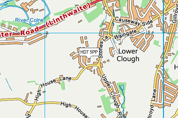 HD7 5PP map - OS VectorMap District (Ordnance Survey) HD7 5PP map - OS VectorMap District (Ordnance Survey)