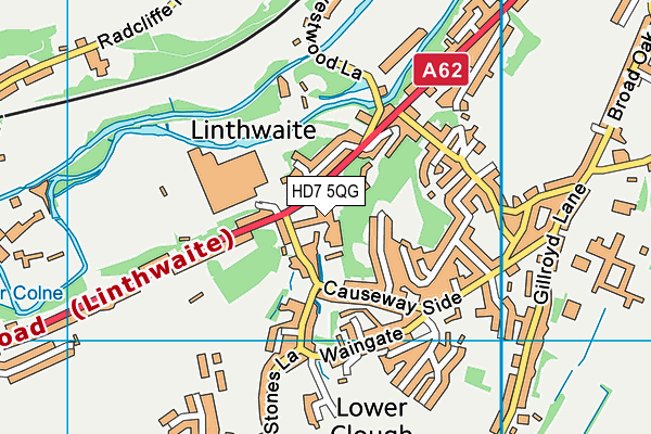 HD7 5QG map - OS VectorMap District (Ordnance Survey) HD7 5QG map - OS VectorMap District (Ordnance Survey)