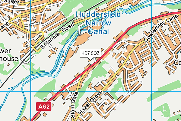 HD7 5QZ map - OS VectorMap District (Ordnance Survey) HD7 5QZ map - OS VectorMap District (Ordnance Survey)