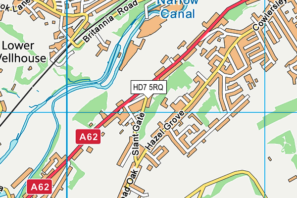 HD7 5RQ map - OS VectorMap District (Ordnance Survey) HD7 5RQ map - OS VectorMap District (Ordnance Survey)