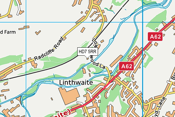 HD7 5RR map - OS VectorMap District (Ordnance Survey) HD7 5RR map - OS VectorMap District (Ordnance Survey)