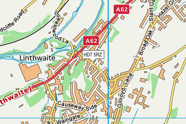 HD7 5RZ map - OS VectorMap District (Ordnance Survey) HD7 5RZ map - OS VectorMap District (Ordnance Survey)
