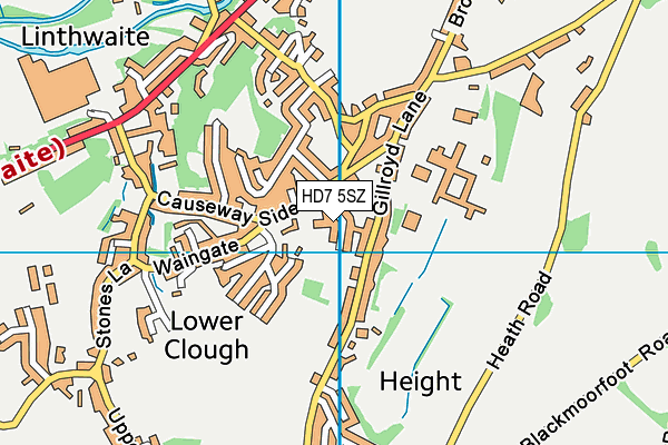 HD7 5SZ map - OS VectorMap District (Ordnance Survey) HD7 5SZ map - OS VectorMap District (Ordnance Survey)