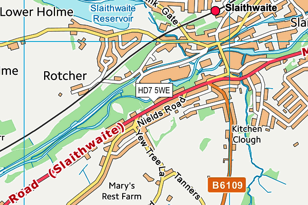 HD7 5WE map - OS VectorMap District (Ordnance Survey) HD7 5WE map - OS VectorMap District (Ordnance Survey)
