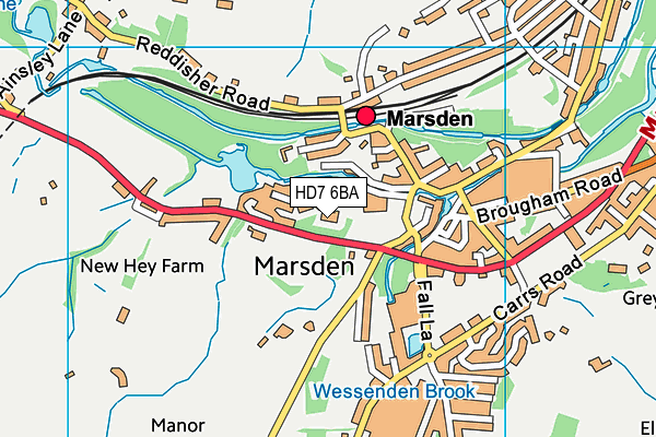 HD7 6BA map - OS VectorMap District (Ordnance Survey) HD7 6BA map - OS VectorMap District (Ordnance Survey)