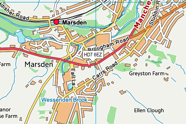 HD7 6EZ map - OS VectorMap District (Ordnance Survey) HD7 6EZ map - OS VectorMap District (Ordnance Survey)