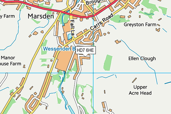 HD7 6HE map - OS VectorMap District (Ordnance Survey) HD7 6HE map - OS VectorMap District (Ordnance Survey)