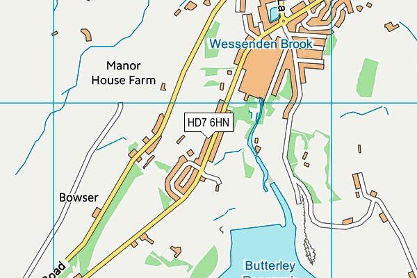 HD7 6HN map - OS VectorMap District (Ordnance Survey) HD7 6HN map - OS VectorMap District (Ordnance Survey)