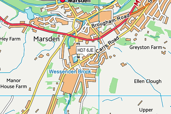 HD7 6JE map - OS VectorMap District (Ordnance Survey) HD7 6JE map - OS VectorMap District (Ordnance Survey)