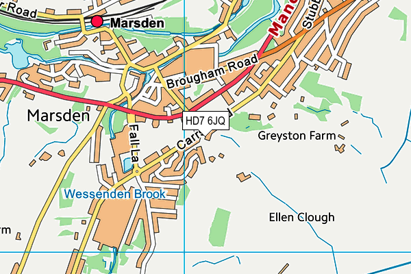 HD7 6JQ map - OS VectorMap District (Ordnance Survey) HD7 6JQ map - OS VectorMap District (Ordnance Survey)