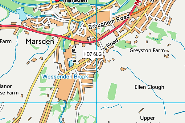 HD7 6LG map - OS VectorMap District (Ordnance Survey) HD7 6LG map - OS VectorMap District (Ordnance Survey)