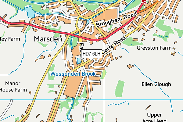 HD7 6LH map - OS VectorMap District (Ordnance Survey) HD7 6LH map - OS VectorMap District (Ordnance Survey)