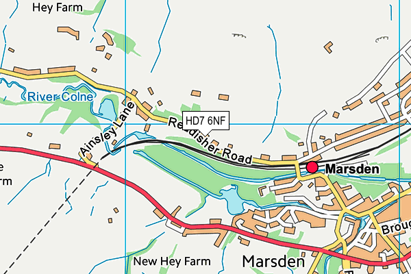 HD7 6NF map - OS VectorMap District (Ordnance Survey) HD7 6NF map - OS VectorMap District (Ordnance Survey)