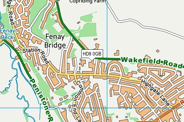 HD8 0GB map - OS VectorMap District (Ordnance Survey) HD8 0GB map - OS VectorMap District (Ordnance Survey)