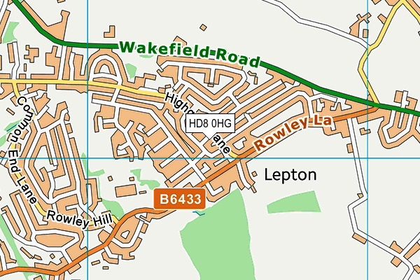 HD8 0HG map - OS VectorMap District (Ordnance Survey) HD8 0HG map - OS VectorMap District (Ordnance Survey)