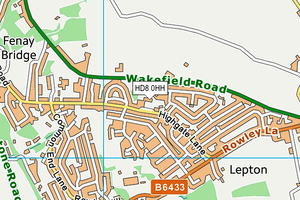 HD8 0HH map - OS VectorMap District (Ordnance Survey) HD8 0HH map - OS VectorMap District (Ordnance Survey)