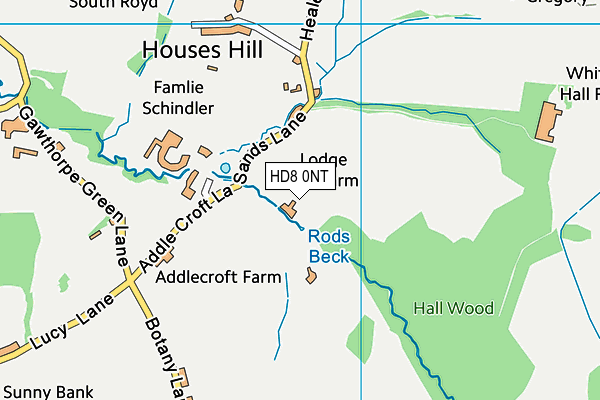 HD8 0NT map - OS VectorMap District (Ordnance Survey) HD8 0NT map - OS VectorMap District (Ordnance Survey)