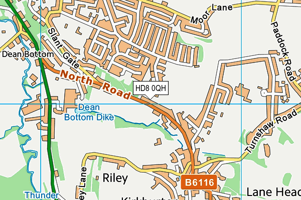 HD8 0QH map - OS VectorMap District (Ordnance Survey) HD8 0QH map - OS VectorMap District (Ordnance Survey)