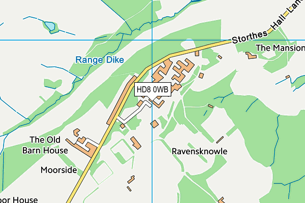 HD8 0WB map - OS VectorMap District (Ordnance Survey) HD8 0WB map - OS VectorMap District (Ordnance Survey)