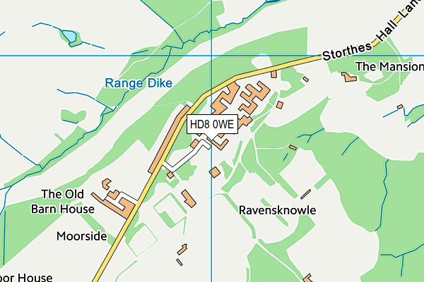 HD8 0WE map - OS VectorMap District (Ordnance Survey) HD8 0WE map - OS VectorMap District (Ordnance Survey)