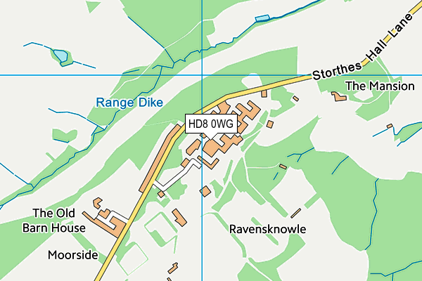 HD8 0WG map - OS VectorMap District (Ordnance Survey) HD8 0WG map - OS VectorMap District (Ordnance Survey)