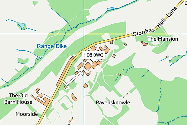 HD8 0WQ map - OS VectorMap District (Ordnance Survey) HD8 0WQ map - OS VectorMap District (Ordnance Survey)