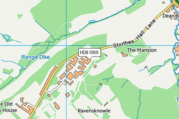 HD8 0WX map - OS VectorMap District (Ordnance Survey) HD8 0WX map - OS VectorMap District (Ordnance Survey)