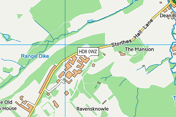 HD8 0WZ map - OS VectorMap District (Ordnance Survey) HD8 0WZ map - OS VectorMap District (Ordnance Survey)