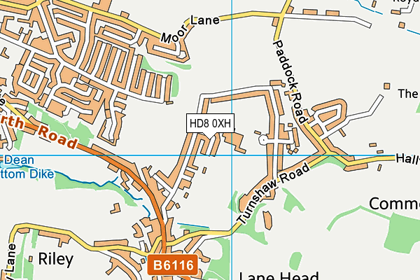 HD8 0XH map - OS VectorMap District (Ordnance Survey) HD8 0XH map - OS VectorMap District (Ordnance Survey)
