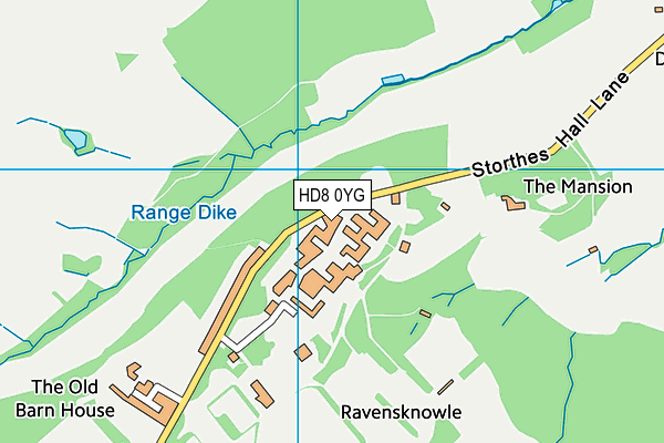 HD8 0YG map - OS VectorMap District (Ordnance Survey) HD8 0YG map - OS VectorMap District (Ordnance Survey)