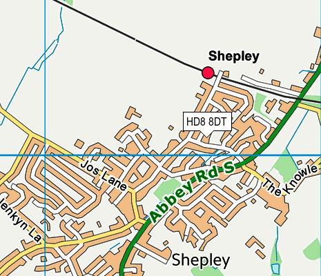 HD8 8DT map - OS VectorMap District (Ordnance Survey) HD8 8DT map - OS VectorMap District (Ordnance Survey)