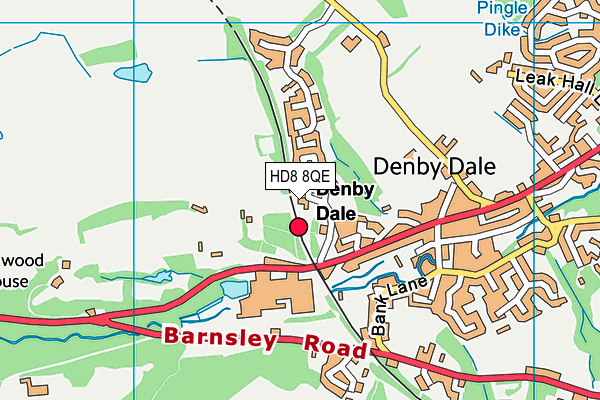 HD8 8QE map - OS VectorMap District (Ordnance Survey) HD8 8QE map - OS VectorMap District (Ordnance Survey)