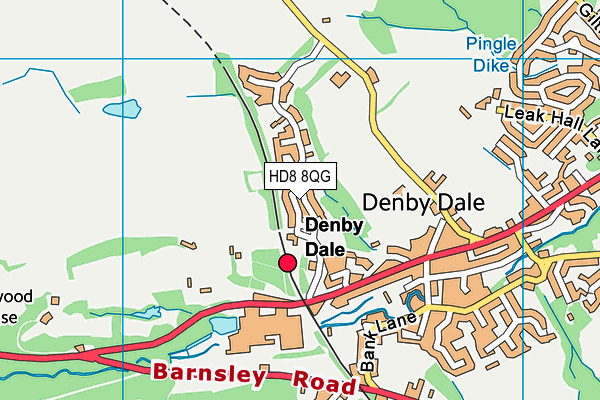 HD8 8QG map - OS VectorMap District (Ordnance Survey) HD8 8QG map - OS VectorMap District (Ordnance Survey)