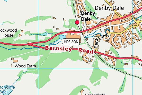 HD8 8QN map - OS VectorMap District (Ordnance Survey) HD8 8QN map - OS VectorMap District (Ordnance Survey)