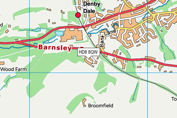 HD8 8QW map - OS VectorMap District (Ordnance Survey) HD8 8QW map - OS VectorMap District (Ordnance Survey)