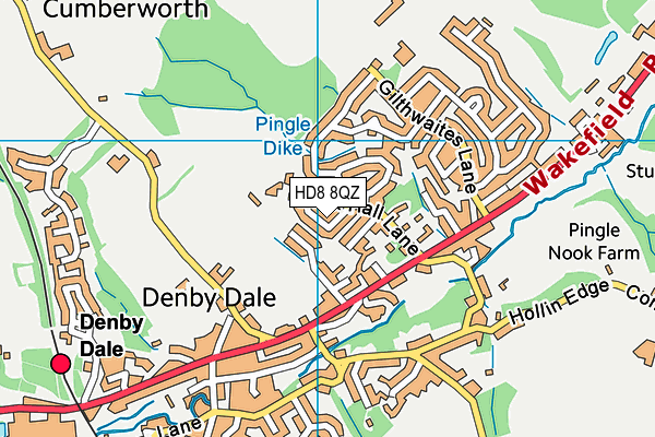 HD8 8QZ map - OS VectorMap District (Ordnance Survey) HD8 8QZ map - OS VectorMap District (Ordnance Survey)
